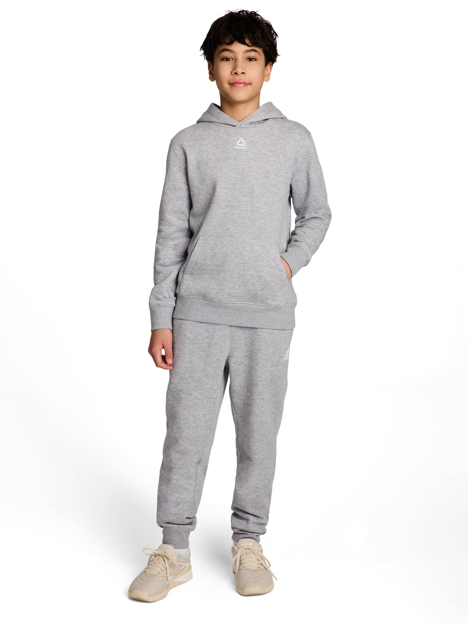 Reebok Kid's Unisex Athletic Game Day Sport Core Hoodie & Jogger, 2-Piece Set, Sizes 4-18
