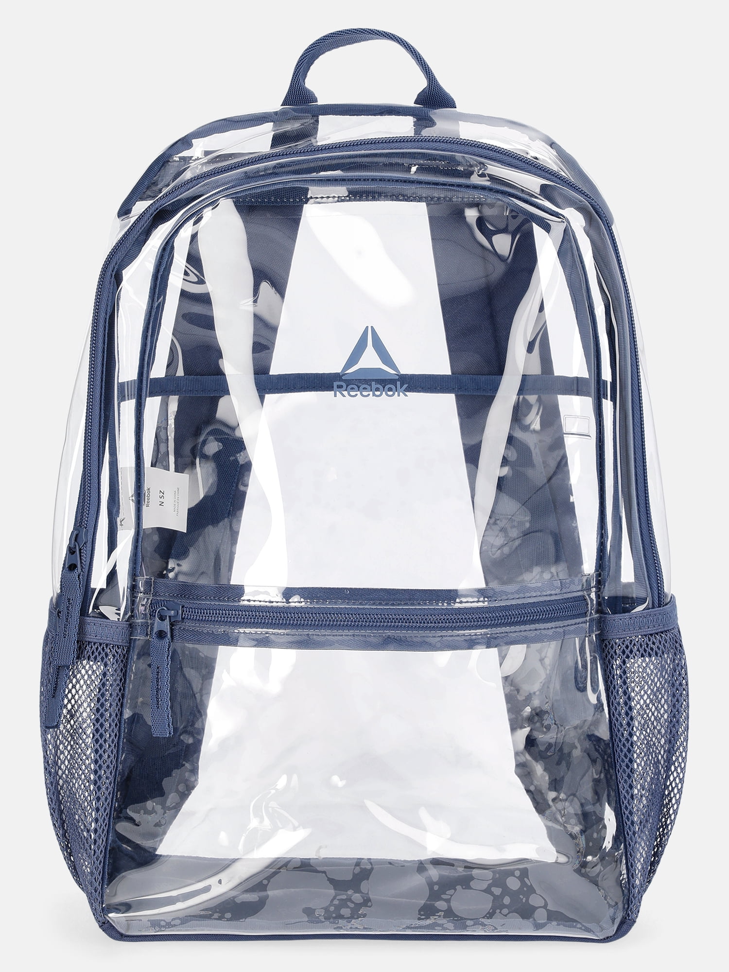 Reebok Kids' Kiwi 17" Clear Backpack, Dusty Indigo