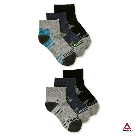 Reebok Kids Boy's Pro Series Cushion Ankle Socks, 6 Pack