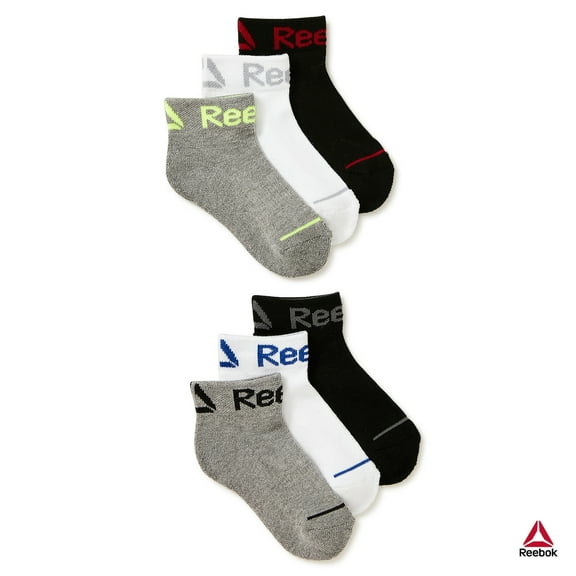 Reebok Kids Boy's Pro Series Cushion Ankle Socks, 6 Pack