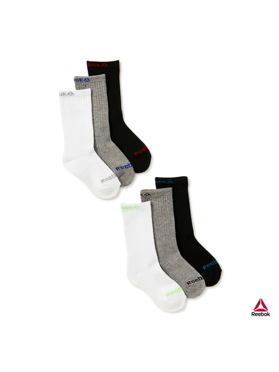 Kids Boy's Pro Series Cushion Crew Socks, 6 Pack