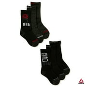 Reebok Kids Boys' Pro Series Cushion Crew Socks, 6 Pack