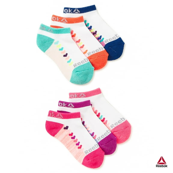 Reebok Kids Girl's Terry Low Cut Socks, 6 Pack