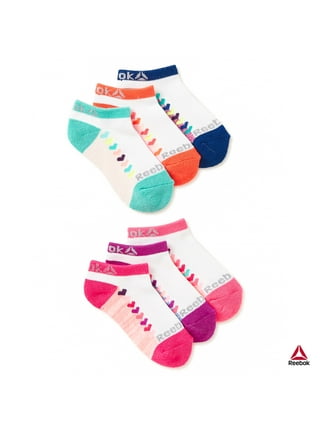 Reebok Kids Girls Pros Series Low Cut Socks, 6-Pack