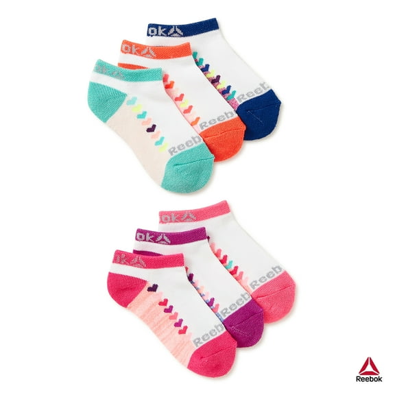 Reebok Kids Girl's Terry Low Cut Socks, 6 Pack