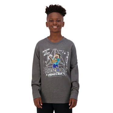 Reebok Kids Minecraft Long Sleeve Graphic Tee, Sizes 4-18