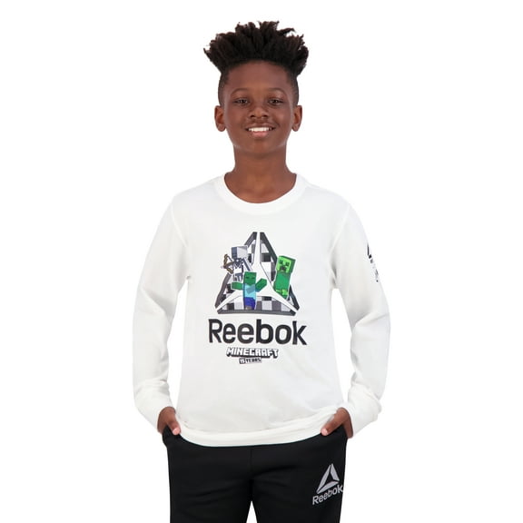 Reebok Kids Minecraft Long Sleeve Graphic Tee, Sizes 4-18