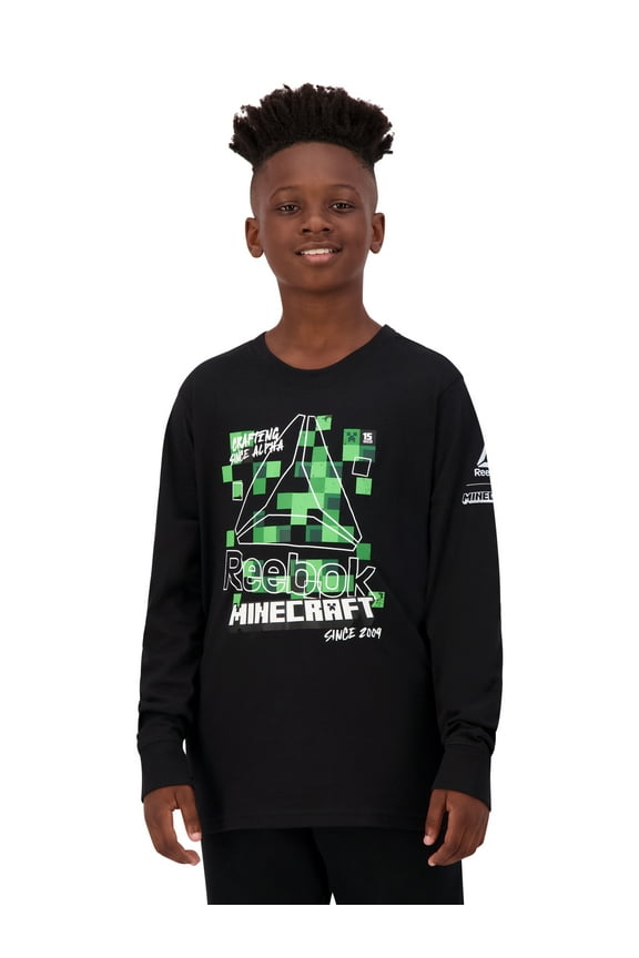 Kids Minecraft Long Sleeve Graphic Tee, Sizes 4-18