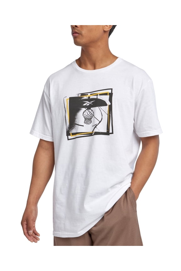 Mens Regular fit Short Sleeve Graphic T-Shirt Shirt Medium White Solid