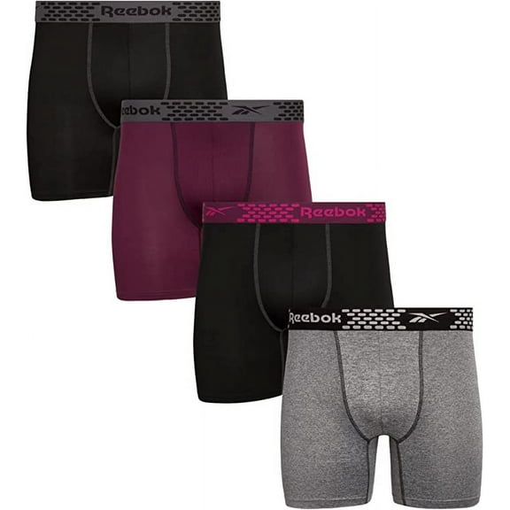 Reebok Men's 4 Pack Performance Boxer Brief (Core)