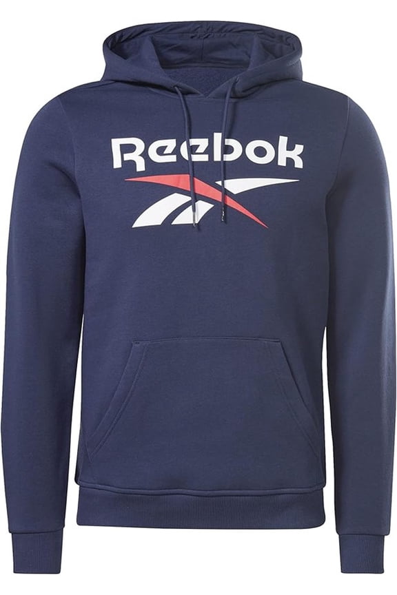 Men's Big Logo Hoodie, Vector Navy, Size Small