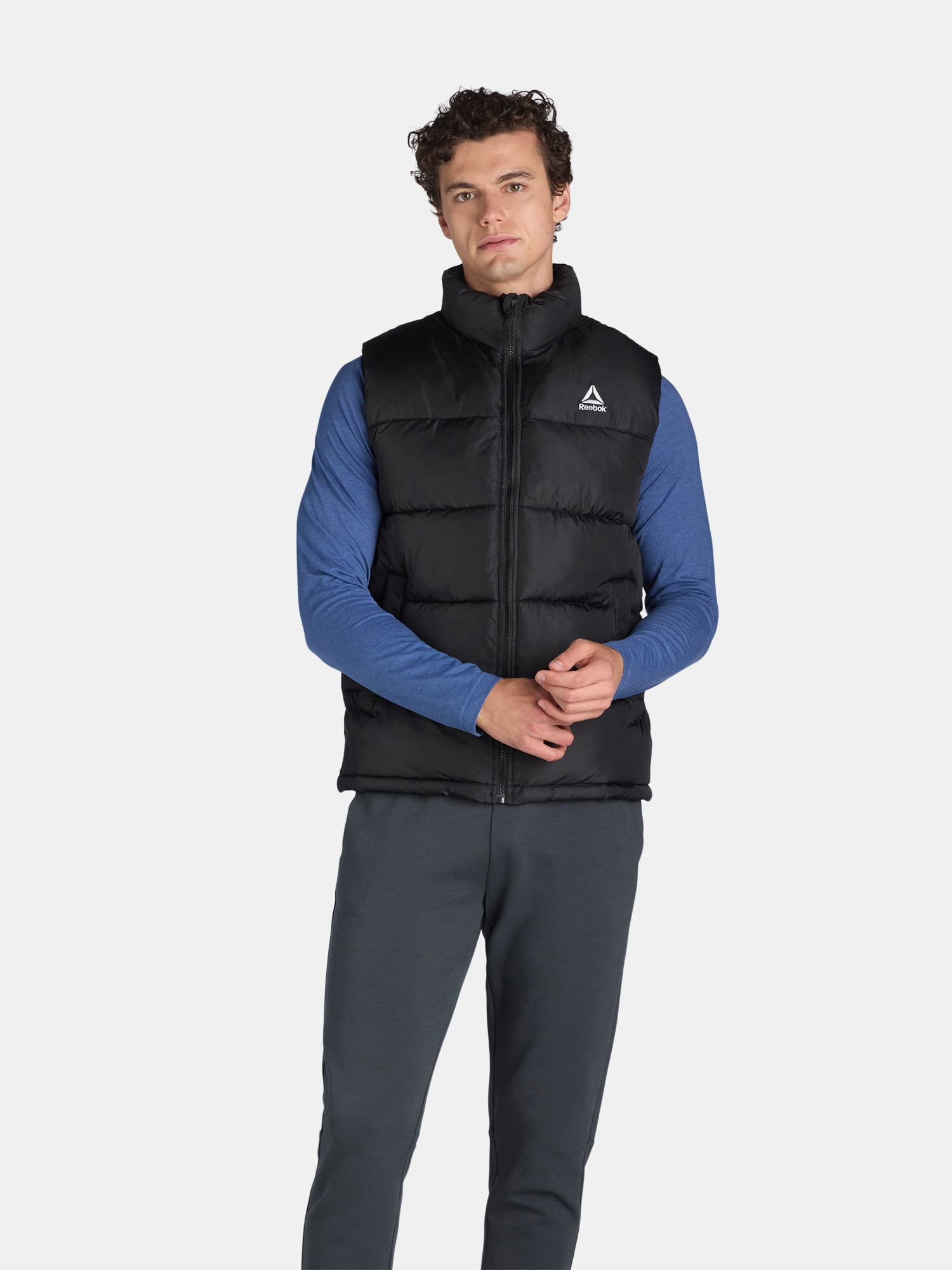 Reebok Puffer Vest Water-Resistant Sleeveless Jacket