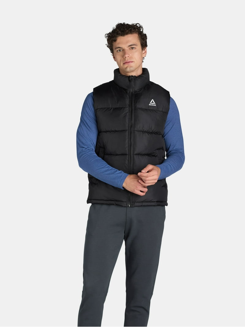 Reebok Puffer Vest Water-Resistant Sleeveless Jacket