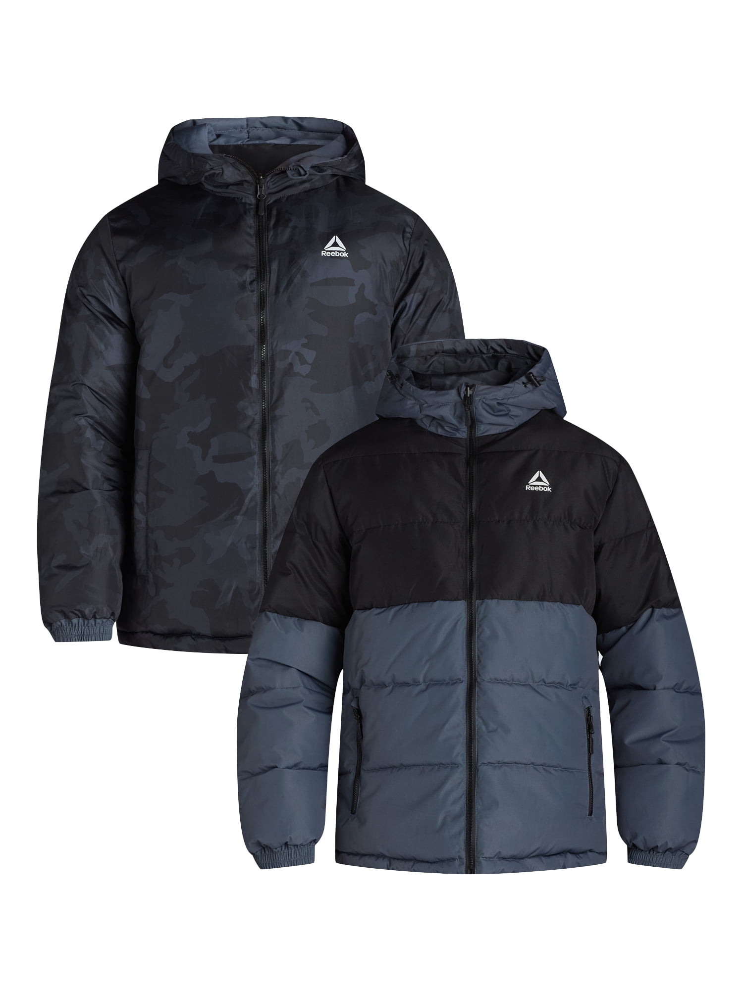 Reebok Men's and Big Men's Reversible Puffer Coat, Sizes S-3XL