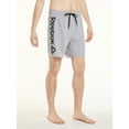thumbnail image 1 of Reebok Men's & Big Men's Solid Logo Swim Trunks with Compression Liner and UPF 50+, 7" Inseam, Sizes S-2XL, 1 of 5