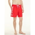 thumbnail image 1 of Reebok Men's & Big Men's Solid Logo Swim Trunks with Compression Liner and UPF 50+, 7" Inseam, Sizes S-2XL, 1 of 5