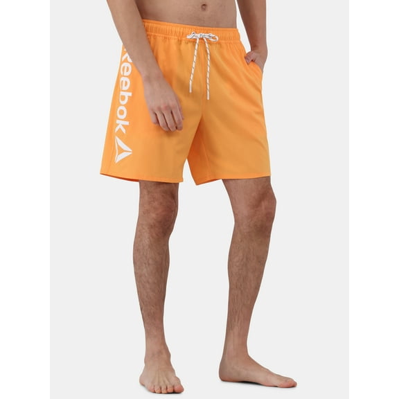 Reebok Men's & Big Men's Swim Trunks with Compression Liner and UPF 50+, 7" Inseam, Sizes S-3XL