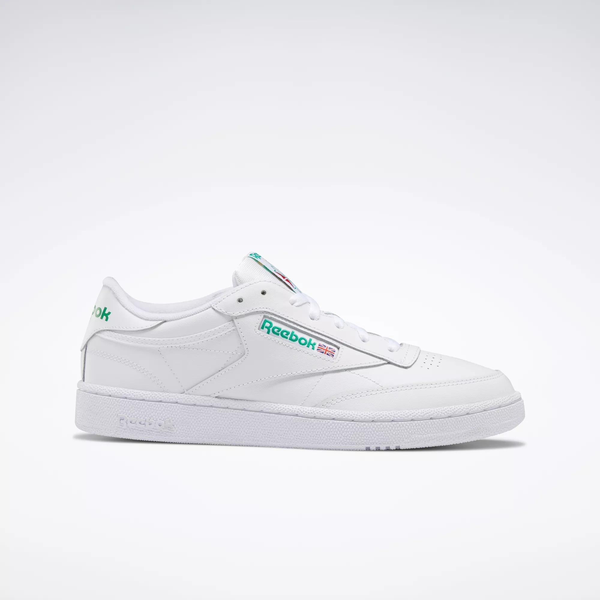 Men Reebok Club C 85 Vintage Shoes Sneakers Chalk White Green Size 10 100000317 Reebok Men Club C 85 Sneaker White/Green 100000155 - Walmart.com main image 2