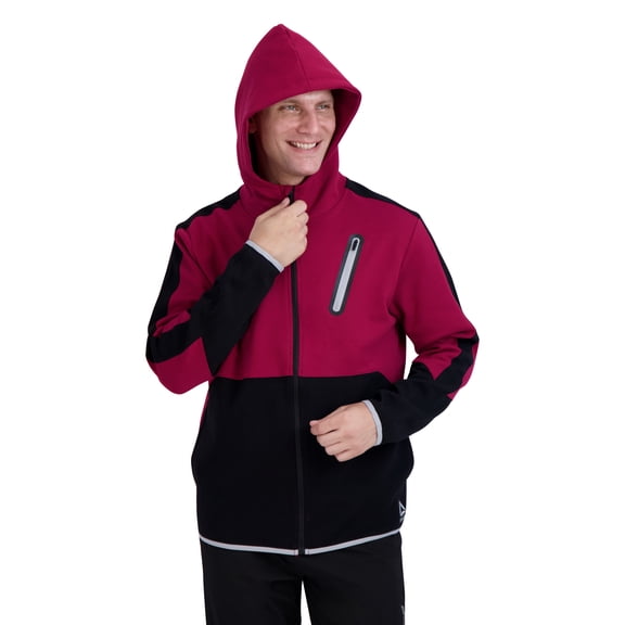 Reebok Men's Colorblocked Full Zip Hoodie, up to Size 3XL