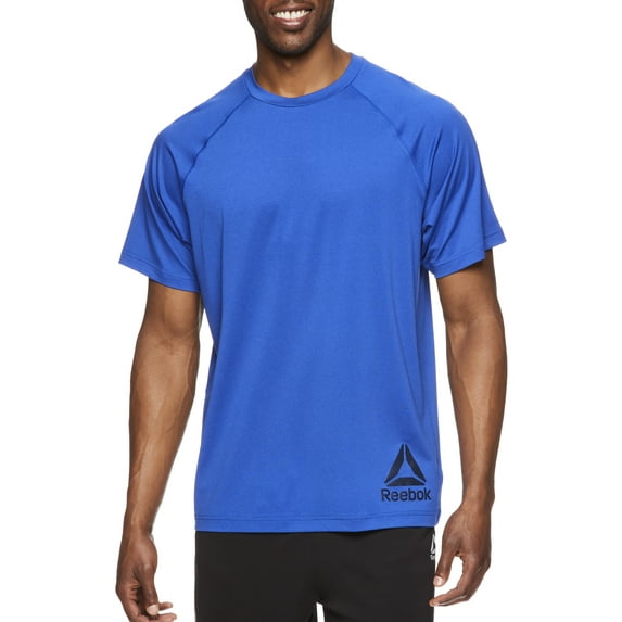 Reebok Men's Duration Quick Dry Short Sleeve Athletic T-Shirt, Up to Size 5XL