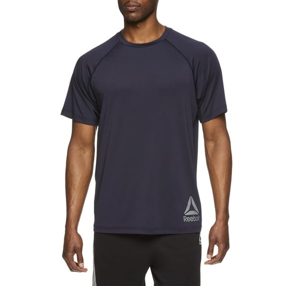 Reebok Men's Duration Quick Dry Short Sleeve Athletic T-Shirt, Up to Size 5XL