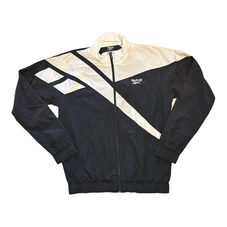 Reebok Men's Embroidered Logo Classics Lightweight Woven Track Jacket (Black, S) Reebok Men's Embroidered Logo Classics Lightweight Woven Track Jacket (Black, S)