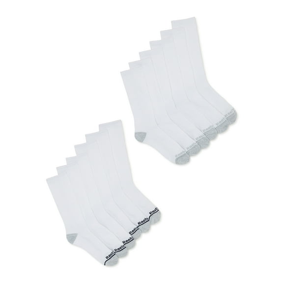 Reebok Men's Socks, Essentials Lightweight Crew Socks, 12-Pack, Sizes 10-13