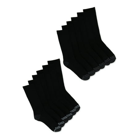 Reebok Men's Socks, Essentials Lightweight Crew Socks, 12-Pack, Sizes 10-13