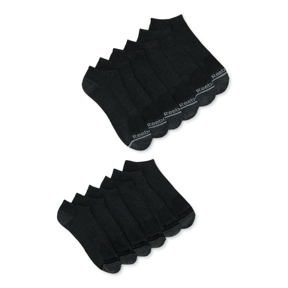 Reebok Men's Socks, Essentials Cushion Low Cut Socks, 12-Pack, Sizes 10-13