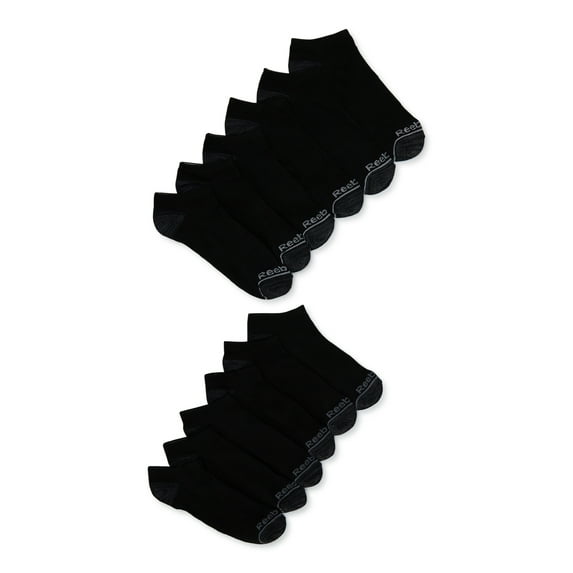 Reebok Men's Socks, Essentials Lightweight No Show Socks, 12-Pack, Sizes 10-13