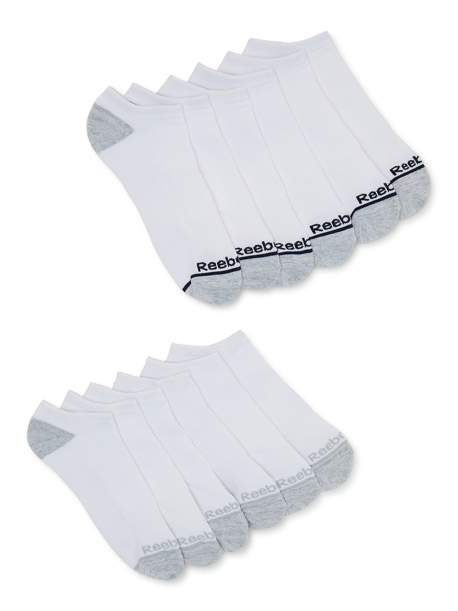 Reebok Men's Socks, Essentials Cushion No Show Socks, 12-Pack