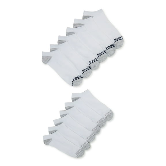 Reebok Men's Socks, Essentials Lightweight No Show Socks, 12-Pack, Sizes 10-13