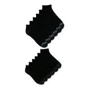 Reebok Men's Socks, Essentials Lightweight Quarter Socks, 12-Pack, Sizes 10-13