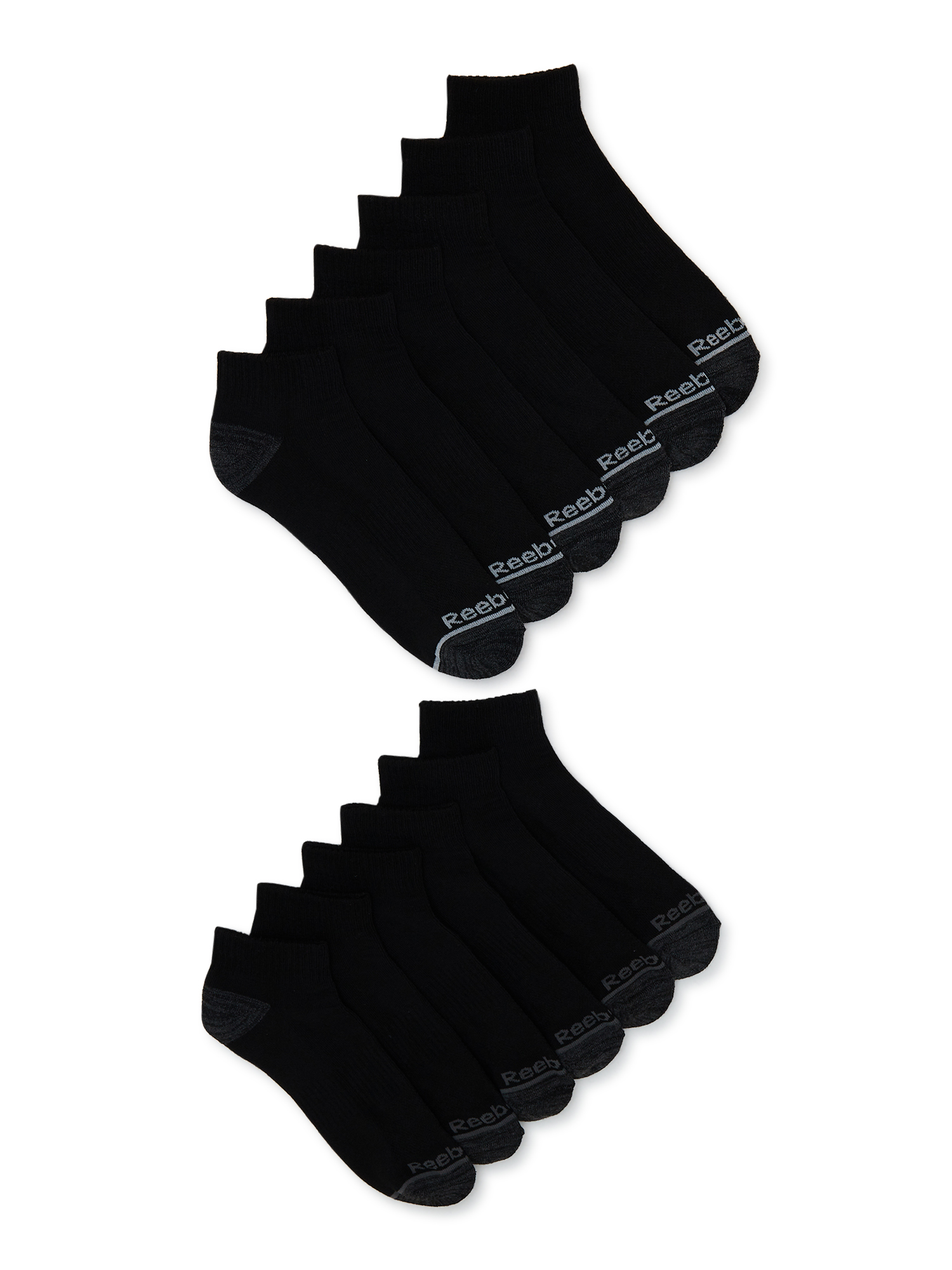 AND1 Men's Lightweight Quarter Socks, 12 Pack