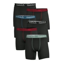 Reebok Men’s Featherweight Performance Boxer Briefs, 6-Pack