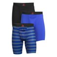 thumbnail image 1 of Reebok Men’s Featherweight Performance Boxer Briefs Extended Length Underwear, 7.5-Inch, 3-Pack, 1 of 11