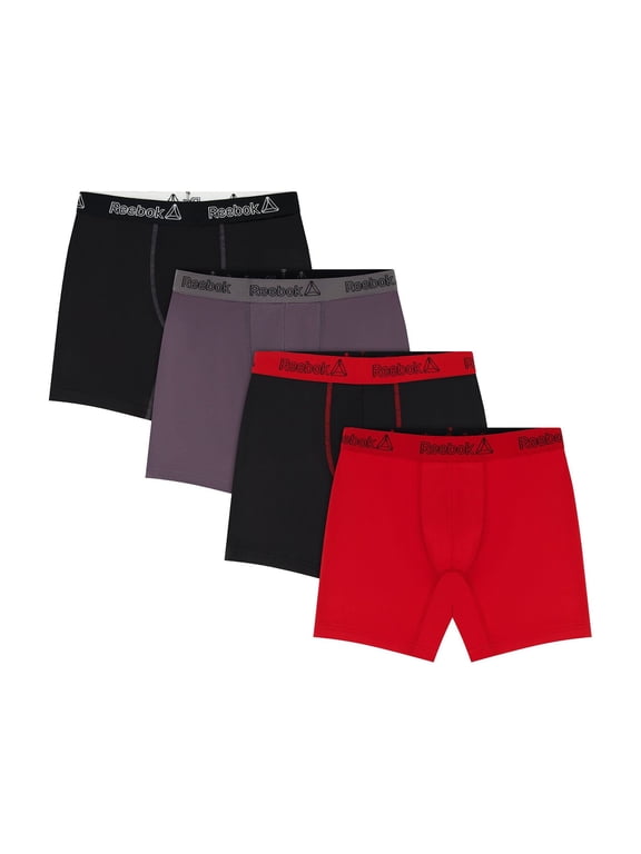 Men's Featherweight Performance Regular Leg Boxer Briefs, 4 pack Sizes S-XL