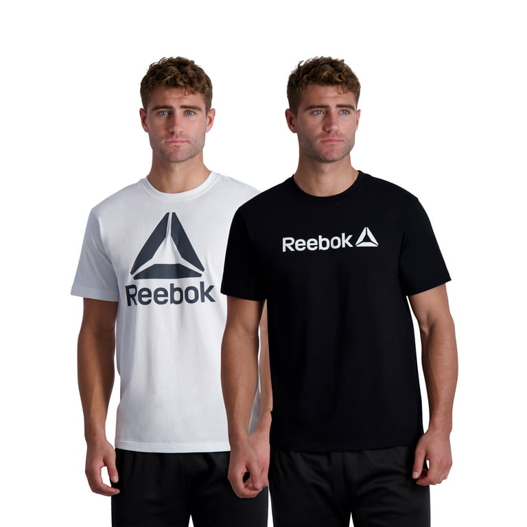 Reebok Men\'s Graphic Performance Tee, 2-Pack, Size Up to 3XL