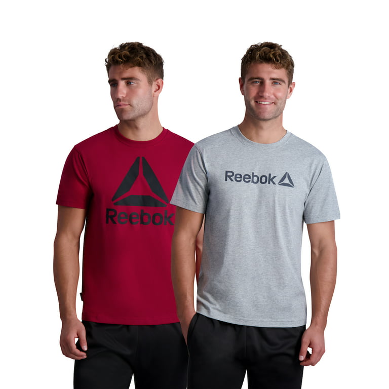 Reebok Men\'s Graphic Performance Tee, 2-Pack, Up to Size 3XL | Sport-T-Shirts
