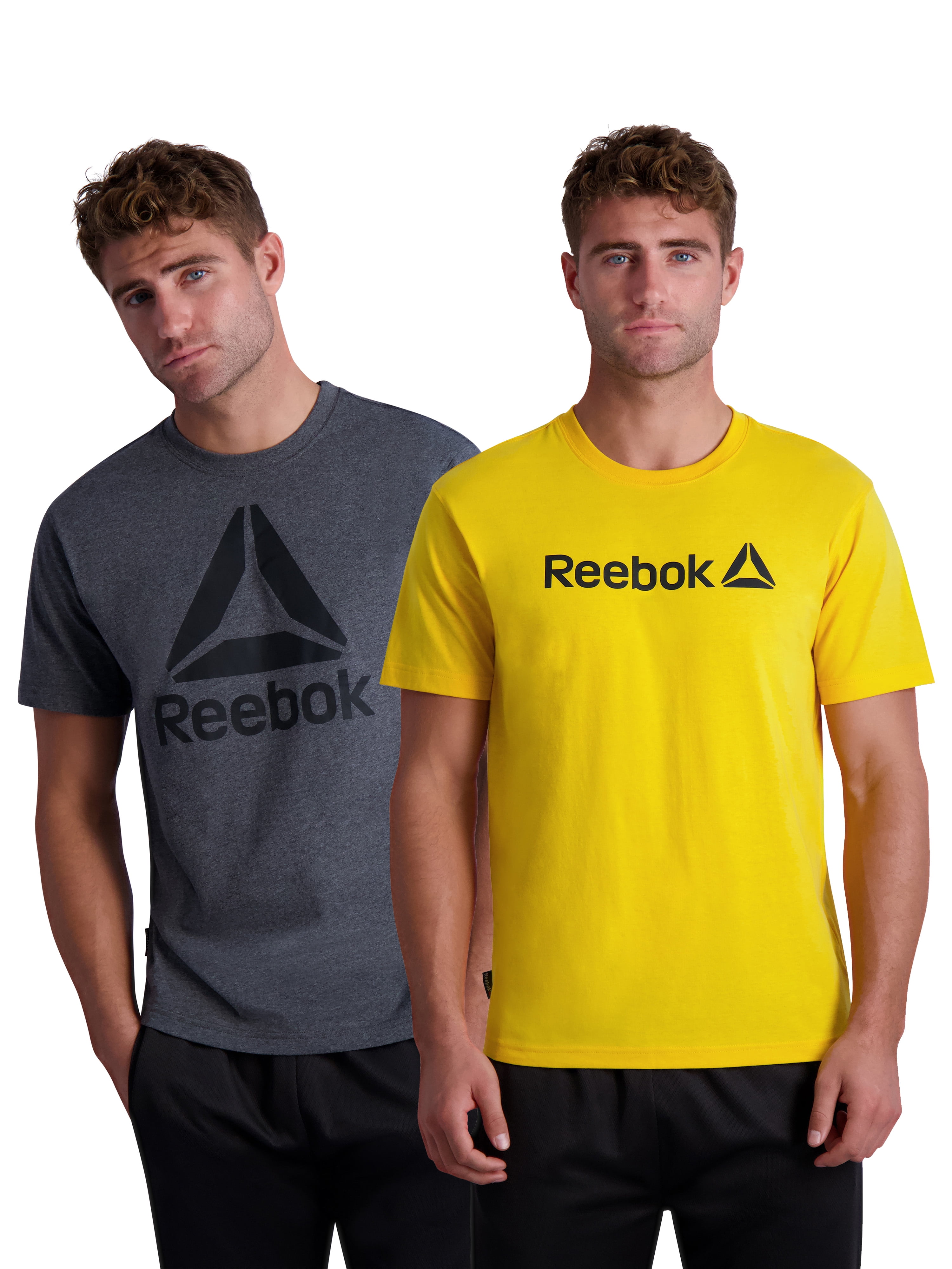 Reebok Men's Graphic Performance Tee, 2-Pack, Up to Size 3XL
