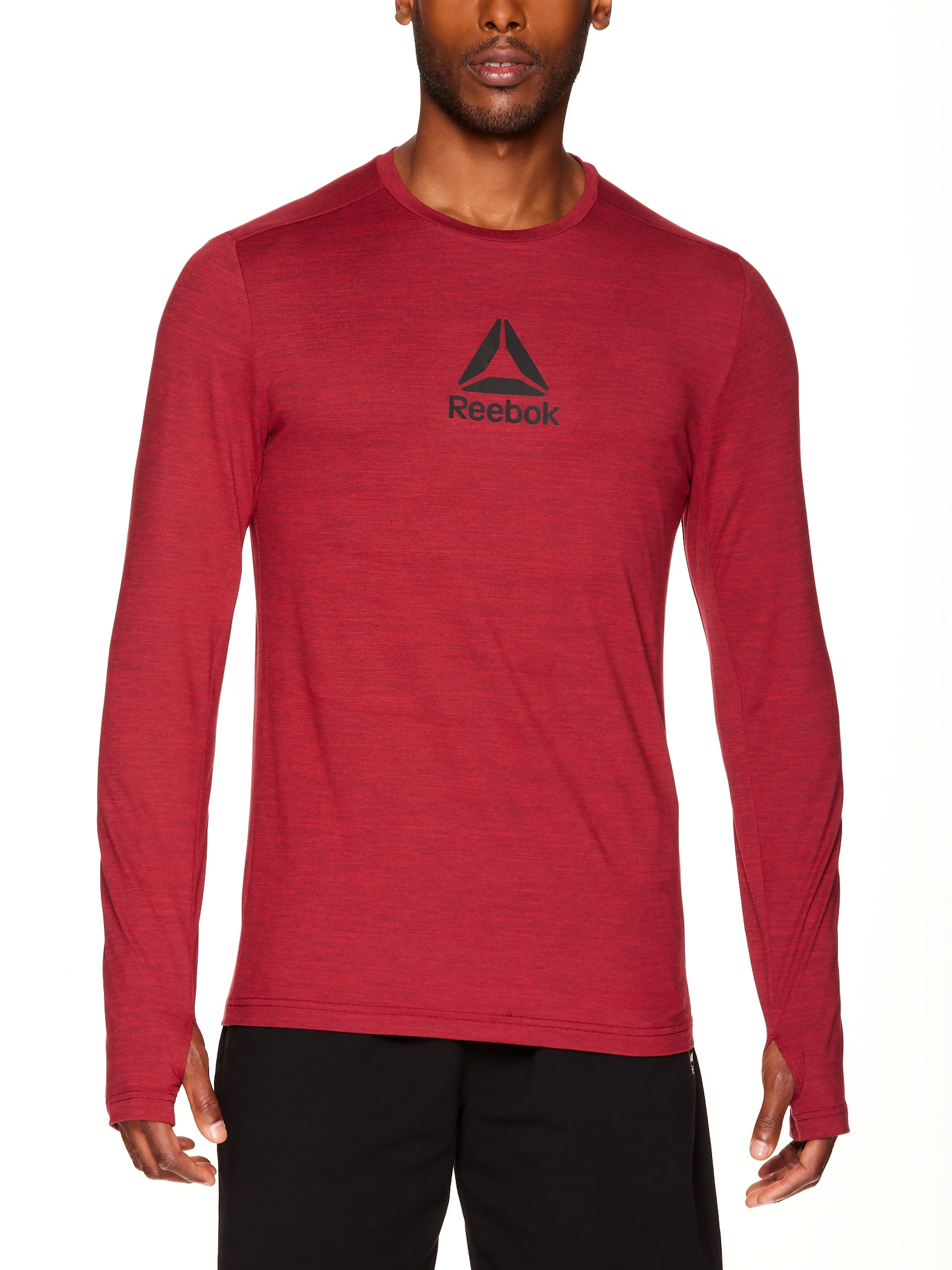 Reebok Men's Heathered Long Sleeve Tee