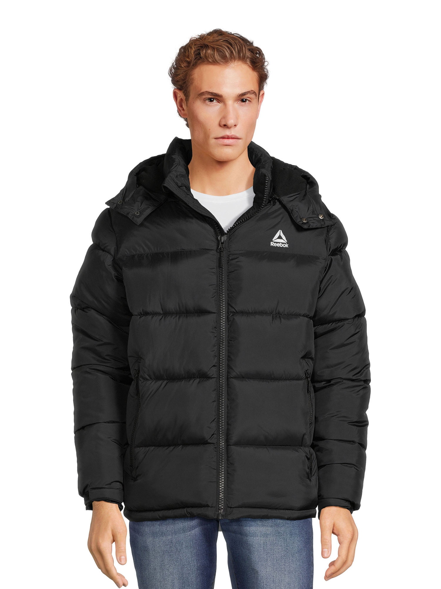 Reebok Men's Hooded Puffer Jacket, Sizes S-3XL - Walmart.com