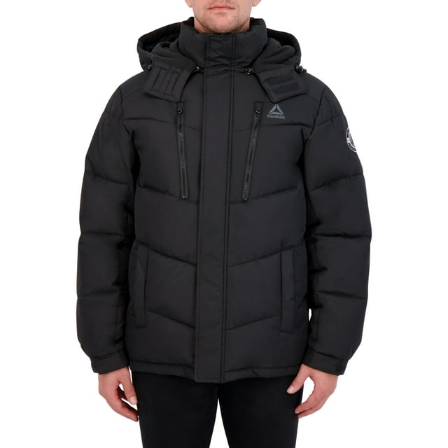 Reebok Men's Hooded Puffer Jacket, Up to Size 2XL