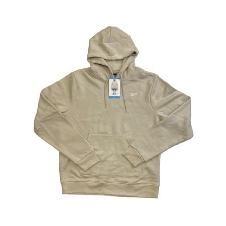 Reebok Men's Identity Fleece Pullover Classic Drawstring Sport Hoodie (Oatmeal, XS)