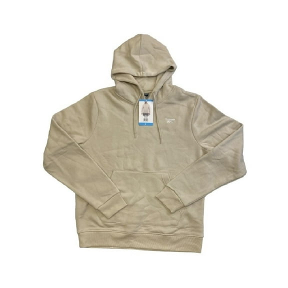 Reebok Men's Identity Fleece Pullover Classic Drawstring Sport Hoodie (Oatmeal, XS)