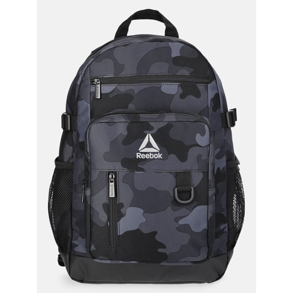 Reebok Men’s Kaiser 18 Laptop Backpack – Black Camo Durable