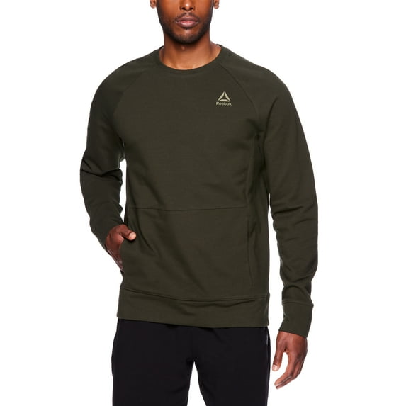 Reebok Men's Long Sleeve French Terry Crew Neck T-Shirt