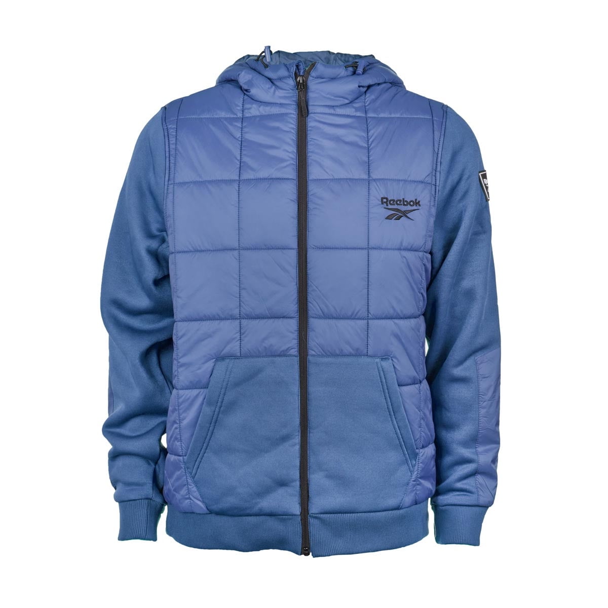 Reebok Men's Mixed Media Jacket with Tricot Sleeve