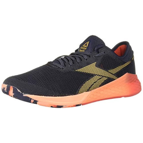 Reebok Men's Nano 9 Cross Trainer, Heritage Navy/Rosette/Sunglow, 7.5 M US