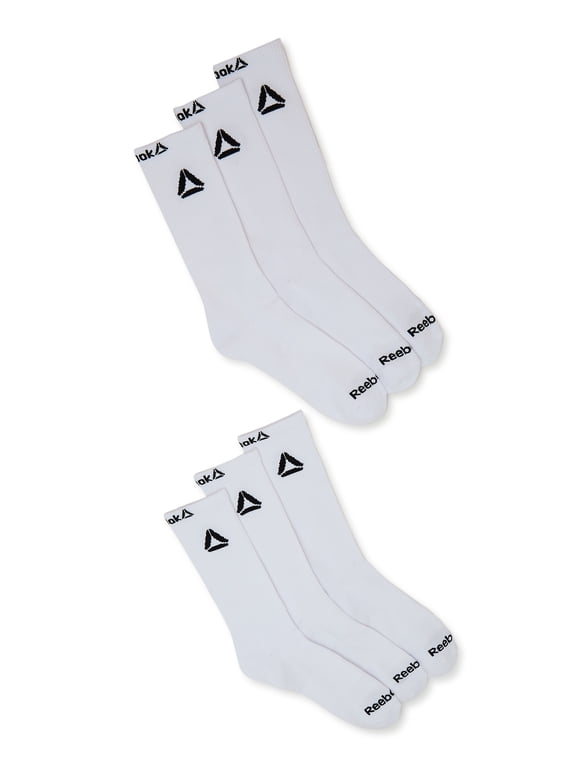 Men's Socks, Performance Cotton Blend Crew Socks, 6-Pack